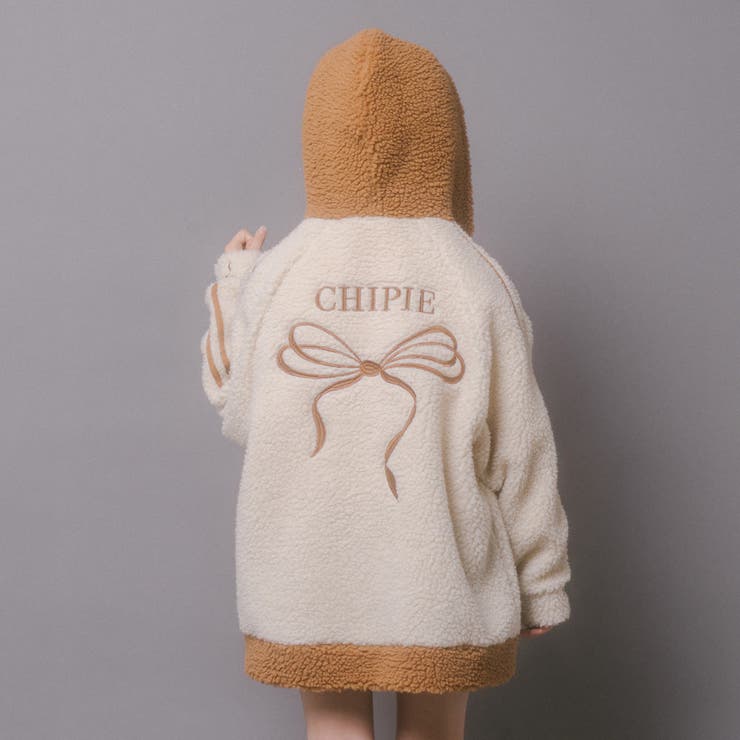 おうちで洗える!オーバーサイズサイドラインバックリボンボアアウター | URBAN CHERRY | 詳細画像11 