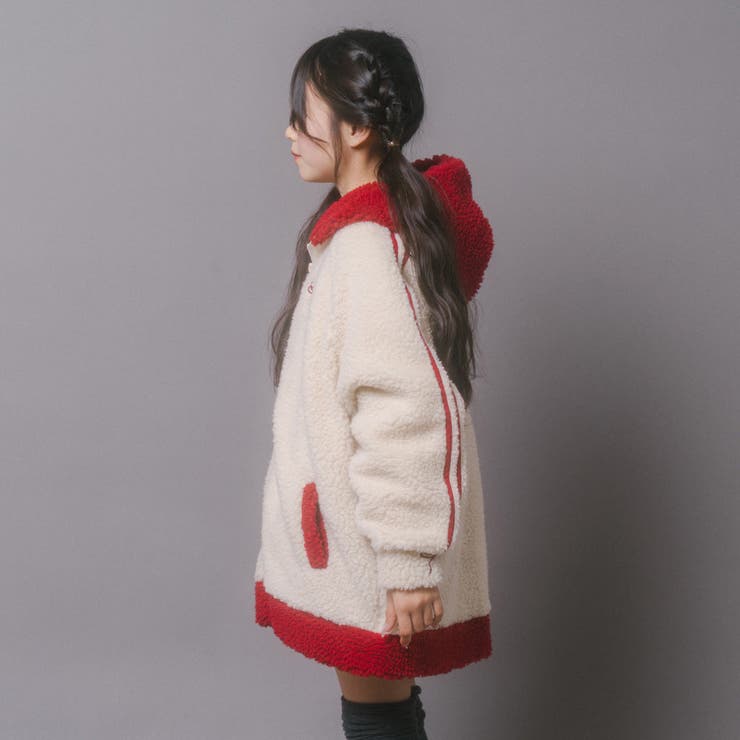 おうちで洗える!オーバーサイズサイドラインバックリボンボアアウター | URBAN CHERRY | 詳細画像12 