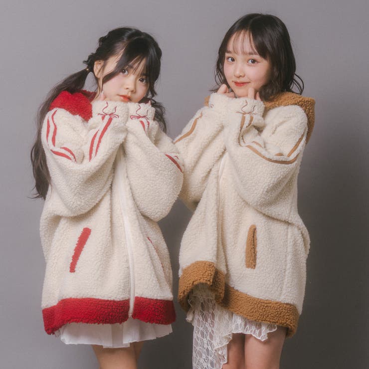 おうちで洗える!オーバーサイズサイドラインバックリボンボアアウター | URBAN CHERRY | 詳細画像18 