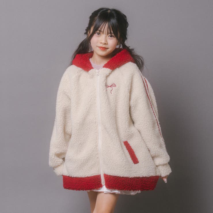 おうちで洗える!オーバーサイズサイドラインバックリボンボアアウター | URBAN CHERRY | 詳細画像21 