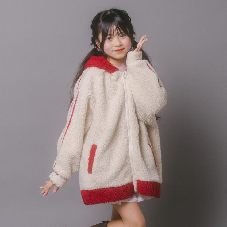 おうちで洗える!オーバーサイズサイドラインバックリボンボアアウター | URBAN CHERRY | 詳細画像22 