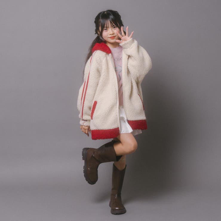 おうちで洗える!オーバーサイズサイドラインバックリボンボアアウター | URBAN CHERRY | 詳細画像25 