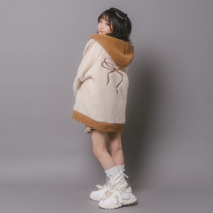 おうちで洗える!オーバーサイズサイドラインバックリボンボアアウター | URBAN CHERRY | 詳細画像27 