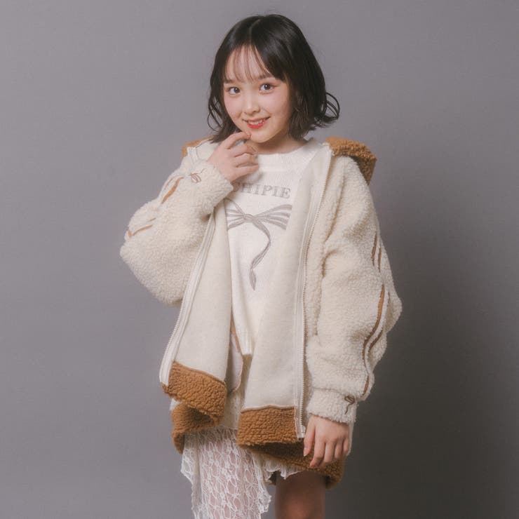 おうちで洗える!オーバーサイズサイドラインバックリボンボアアウター | URBAN CHERRY | 詳細画像28 