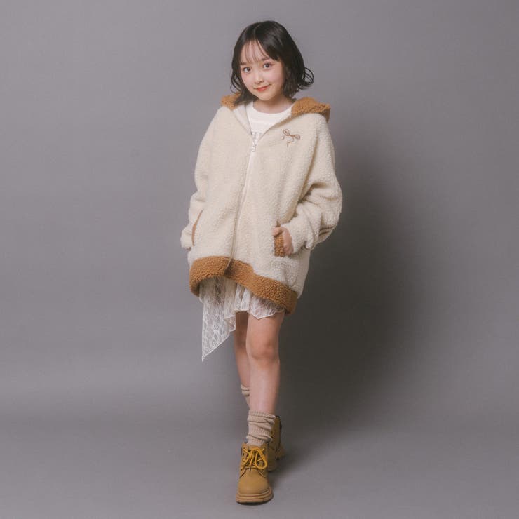 おうちで洗える!オーバーサイズサイドラインバックリボンボアアウター | URBAN CHERRY | 詳細画像30 