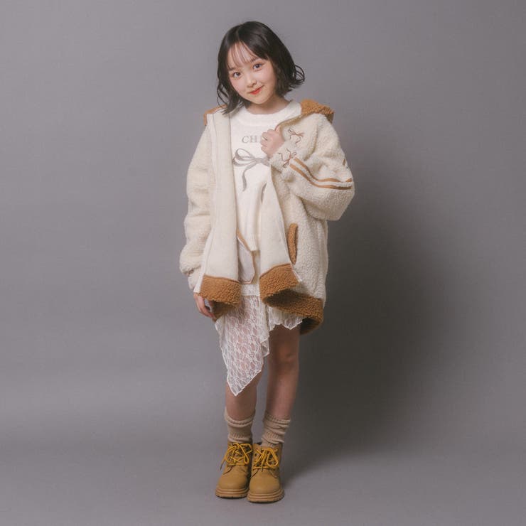 おうちで洗える!オーバーサイズサイドラインバックリボンボアアウター | URBAN CHERRY | 詳細画像31 