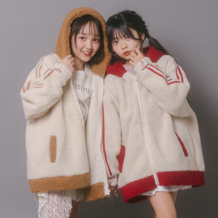 おうちで洗える!オーバーサイズサイドラインバックリボンボアアウター | URBAN CHERRY | 詳細画像43 