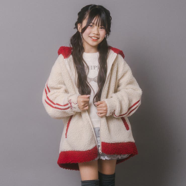 おうちで洗える!オーバーサイズサイドラインバックリボンボアアウター | URBAN CHERRY | 詳細画像46 