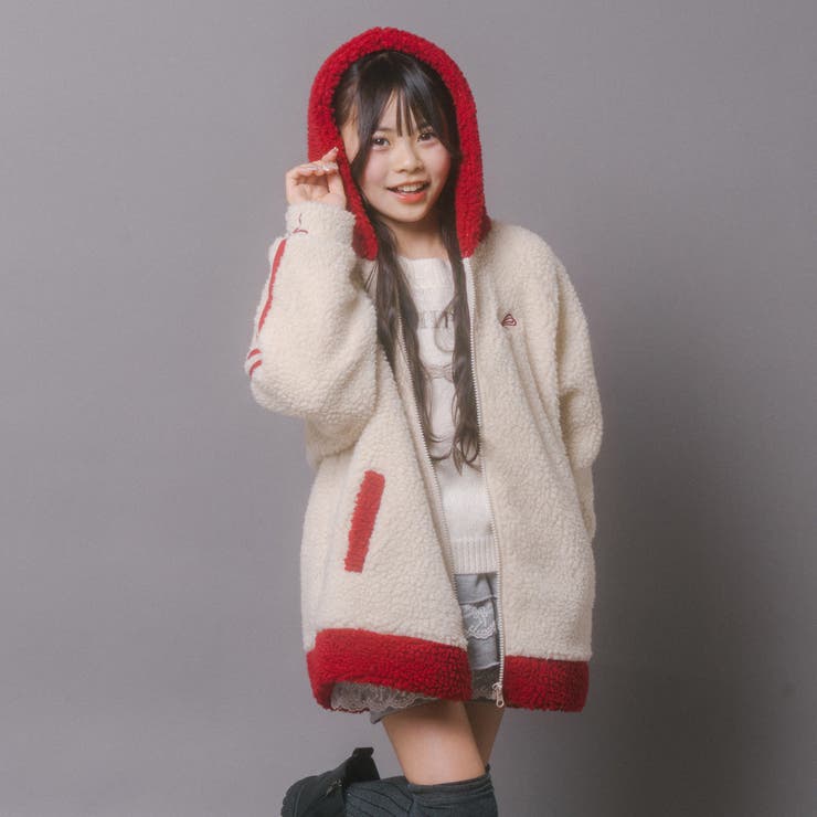 おうちで洗える!オーバーサイズサイドラインバックリボンボアアウター | URBAN CHERRY | 詳細画像49 