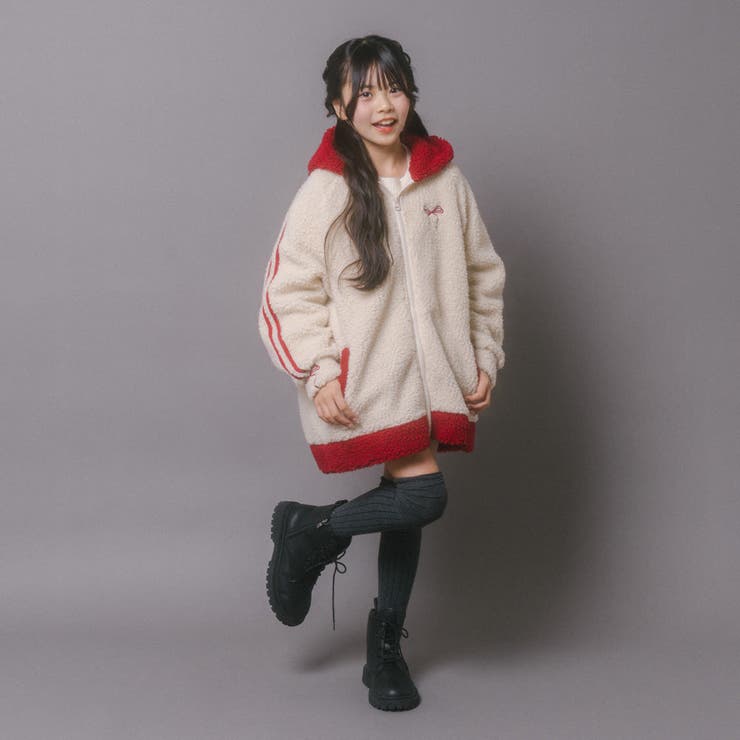 おうちで洗える!オーバーサイズサイドラインバックリボンボアアウター | URBAN CHERRY | 詳細画像50 