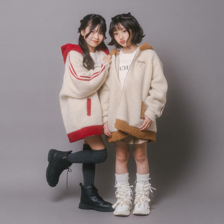 おうちで洗える!オーバーサイズサイドラインバックリボンボアアウター | URBAN CHERRY | 詳細画像52 