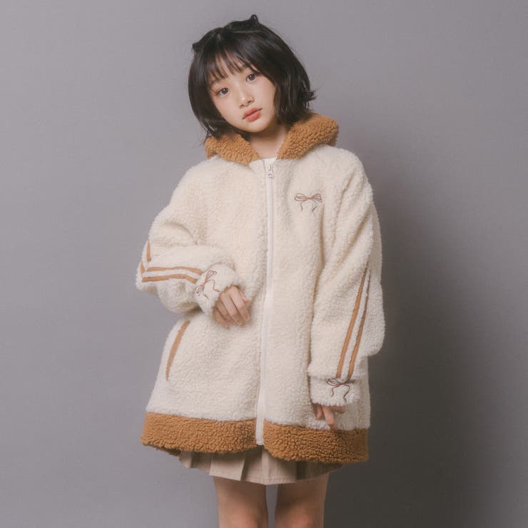 おうちで洗える!オーバーサイズサイドラインバックリボンボアアウター | URBAN CHERRY | 詳細画像53 