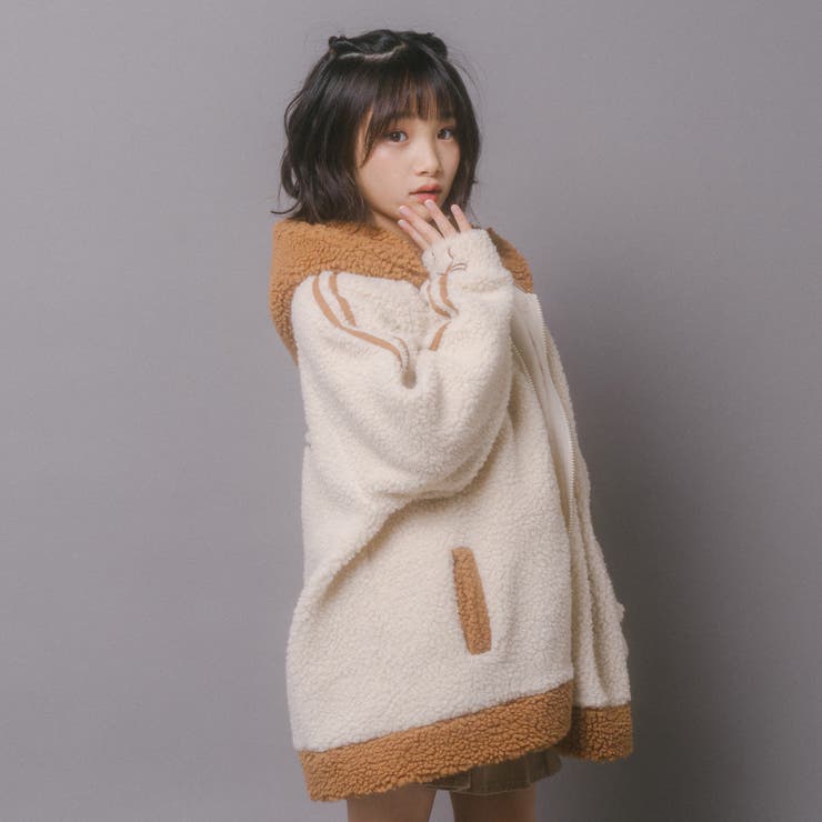 おうちで洗える!オーバーサイズサイドラインバックリボンボアアウター | URBAN CHERRY | 詳細画像56 