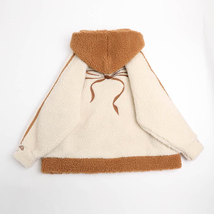 おうちで洗える!オーバーサイズサイドラインバックリボンボアアウター | URBAN CHERRY | 詳細画像8 