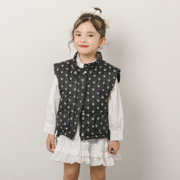 ミニフラワープリントデザイン中綿ベスト | URBAN CHERRY | 詳細画像10 