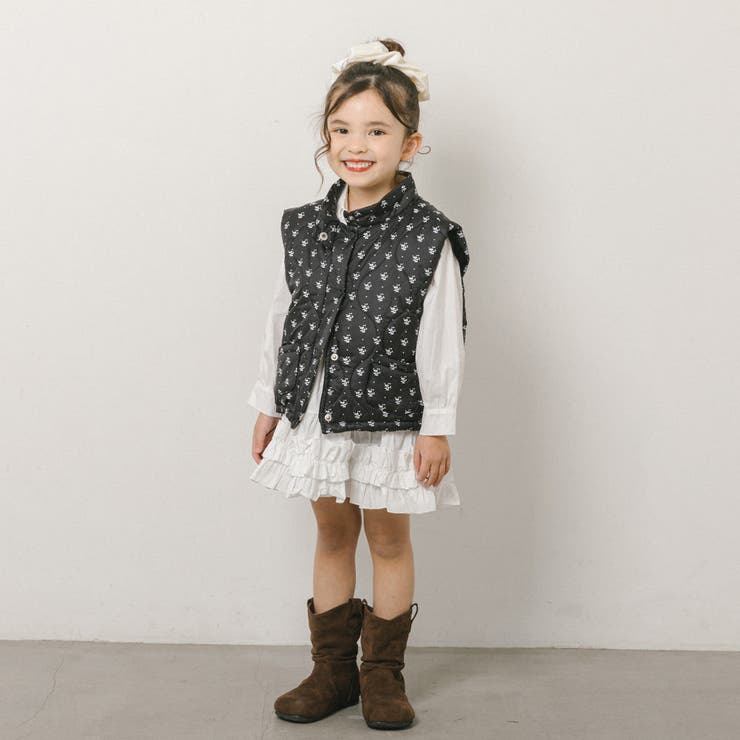 ミニフラワープリントデザイン中綿ベスト | URBAN CHERRY | 詳細画像12 