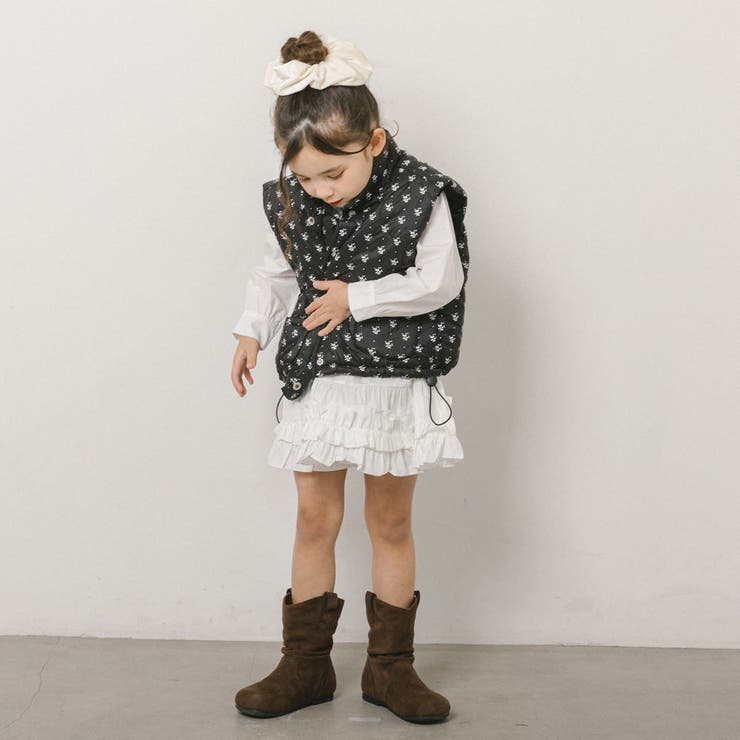 ミニフラワープリントデザイン中綿ベスト | URBAN CHERRY | 詳細画像3 