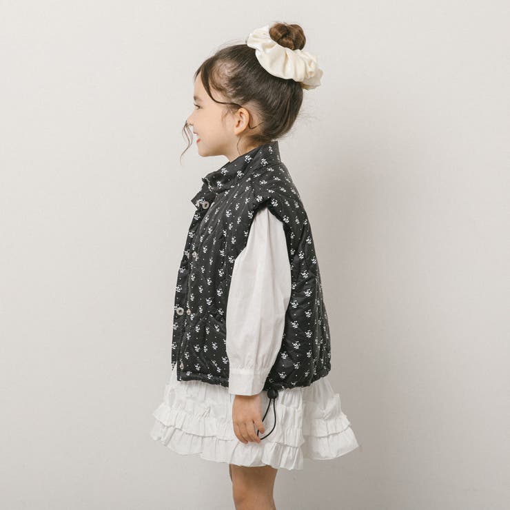 ミニフラワープリントデザイン中綿ベスト | URBAN CHERRY | 詳細画像5 