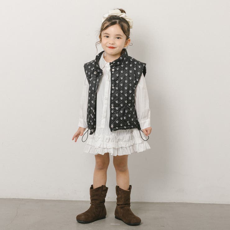 ミニフラワープリントデザイン中綿ベスト | URBAN CHERRY | 詳細画像8 