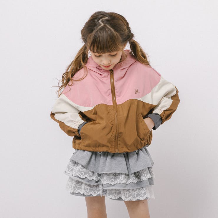 配色ワンポイントロゴデザインフード付きアノラックパーカー | URBAN CHERRY | 詳細画像3 