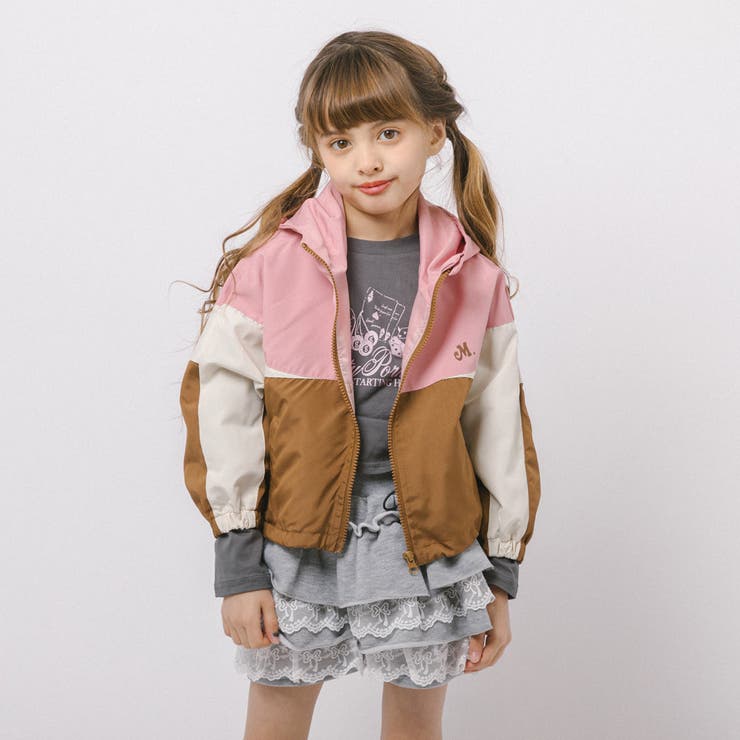 配色ワンポイントロゴデザインフード付きアノラックパーカー | URBAN CHERRY | 詳細画像6 