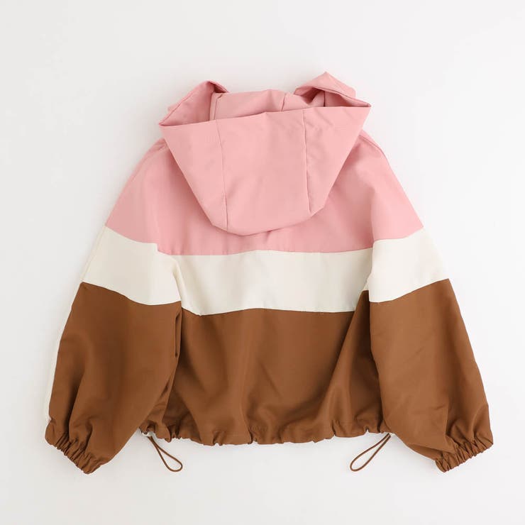 配色ワンポイントロゴデザインフード付きアノラックパーカー | URBAN CHERRY | 詳細画像7 