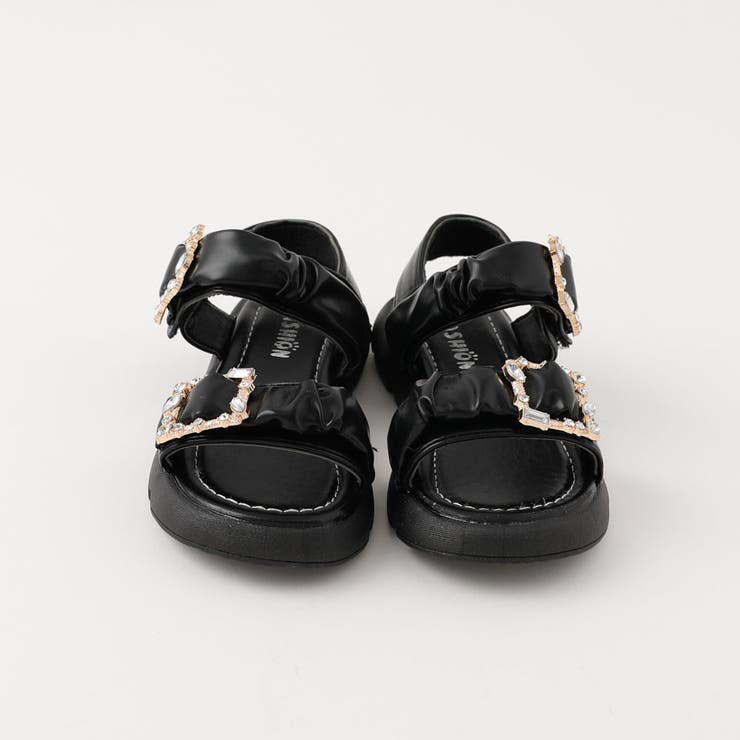 ビジューバックルダブルベルトサンダル[品番：VINK0002571]｜URBAN 
