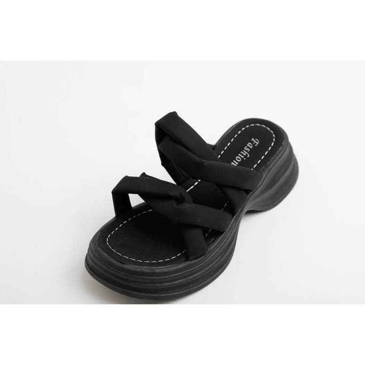 クロスストラッププラットフォームサンダル[品番：VINK0003519