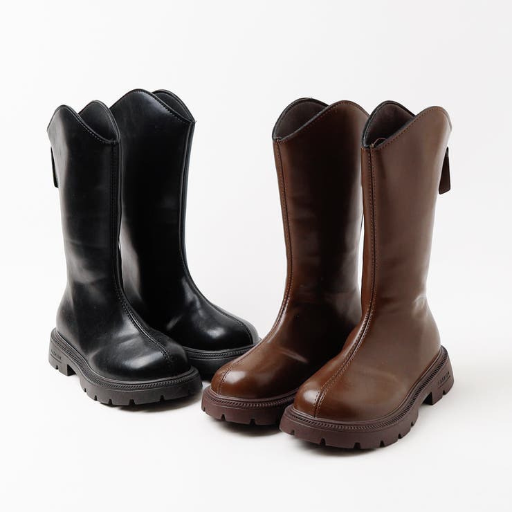 フロントステッチデザインロングブーツ | URBAN CHERRY | 詳細画像2