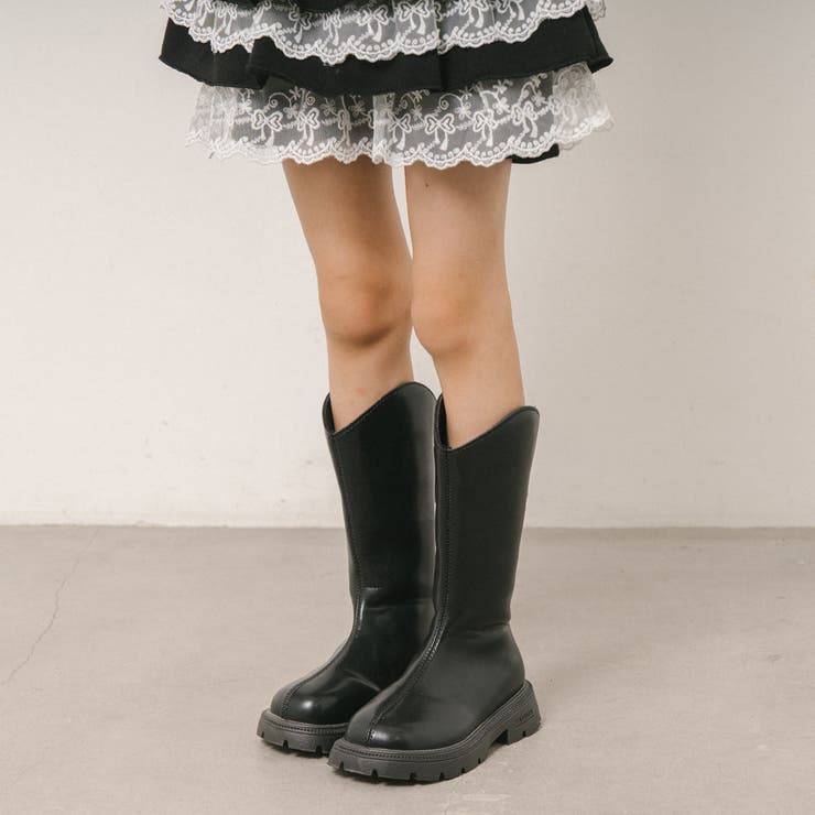 フロントステッチデザインロングブーツ | URBAN CHERRY | 詳細画像3