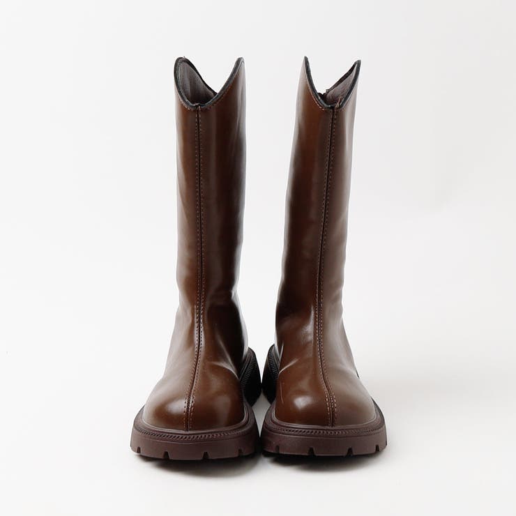 フロントステッチデザインロングブーツ | URBAN CHERRY | 詳細画像6