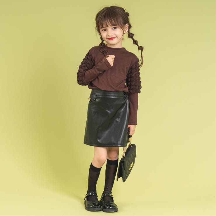 フェイクレザー台形スカート[品番：VINK0001861]｜URBAN CHERRY