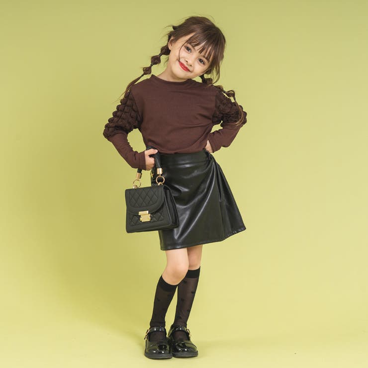 フェイクレザー台形スカート[品番：VINK0001861]｜URBAN CHERRY