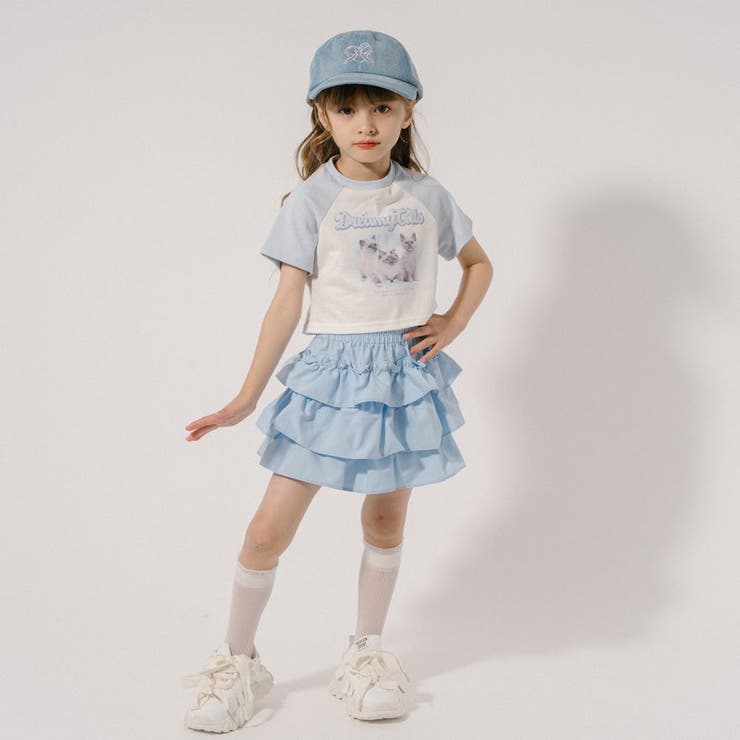 gotohollywood kidsスカート120 minimal スカート 「the FOX」サイドラインプリーツスカート