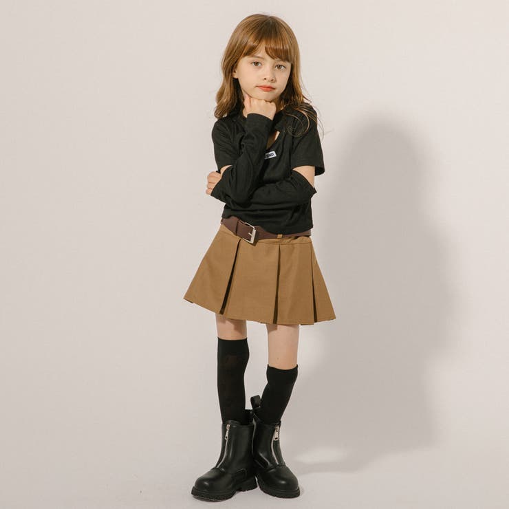 2点セット】ベルト付きプリーツスカート[品番:VINK0002967 2点セット】ベルト付きプリーツスカート[品番:VINK0002967