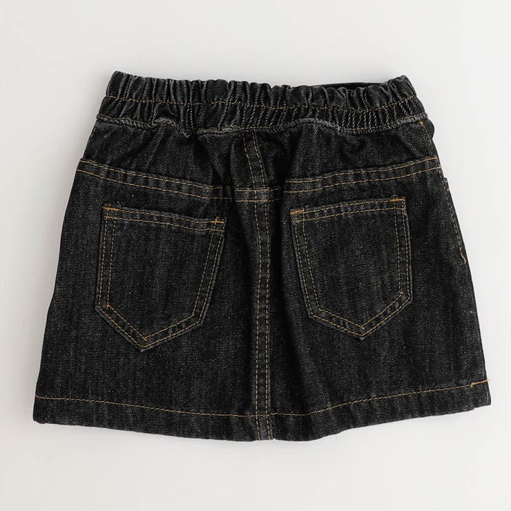 シャネル ダークデニム ボタンフロント ミニスカート フロントボタン