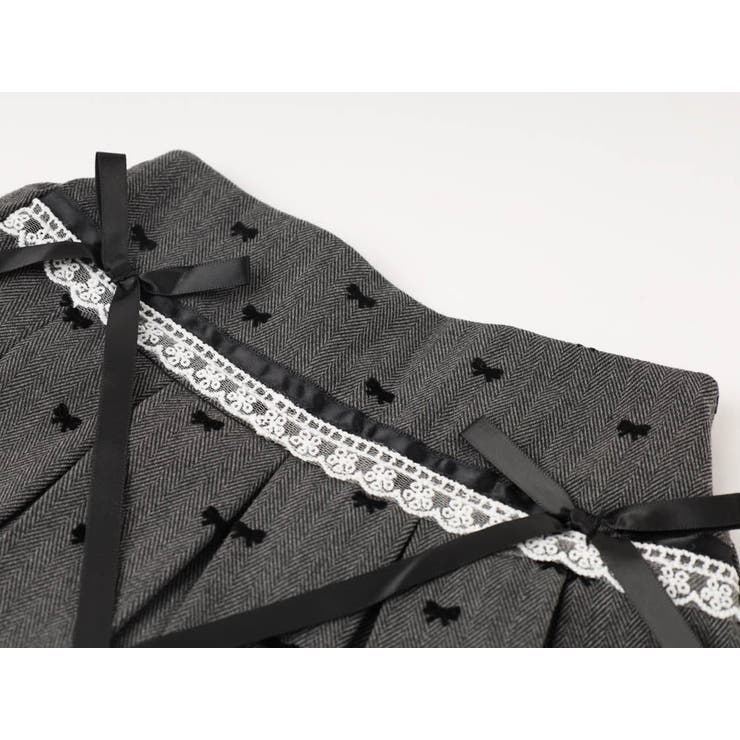 【インナーパンツ付き】レース切り替えリボンプリーツスカート | URBAN CHERRY | 詳細画像10 