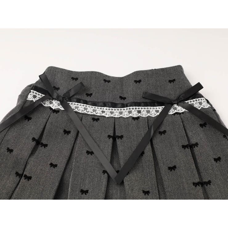 【インナーパンツ付き】レース切り替えリボンプリーツスカート | URBAN CHERRY | 詳細画像16 