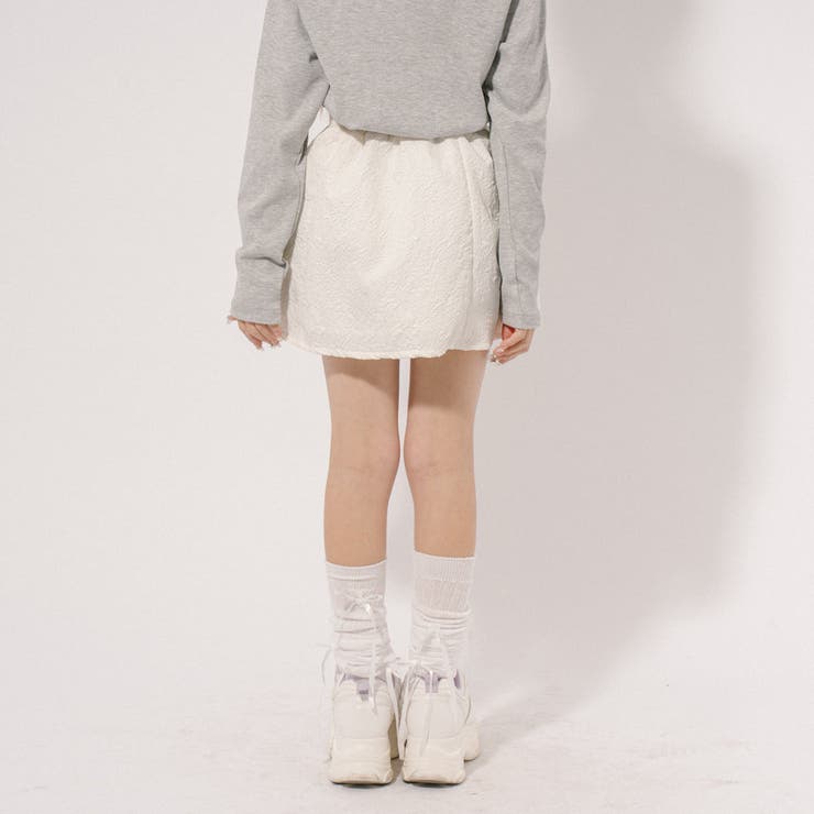 【ふくれジャガード】ハイウエスフレアミニスカート | URBAN CHERRY | 詳細画像5 