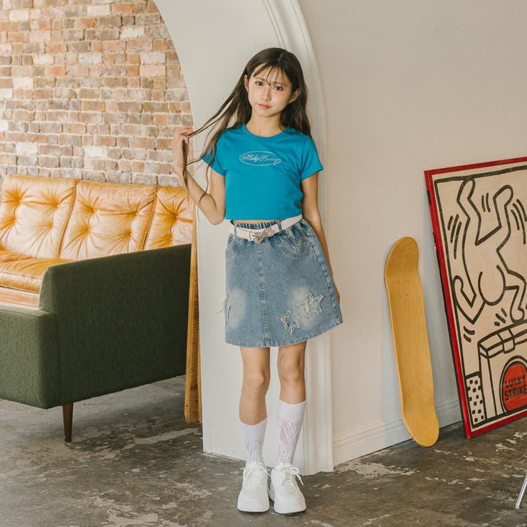 バタフライデザインキュロットデニムスカート | URBAN CHERRY | 詳細画像8 