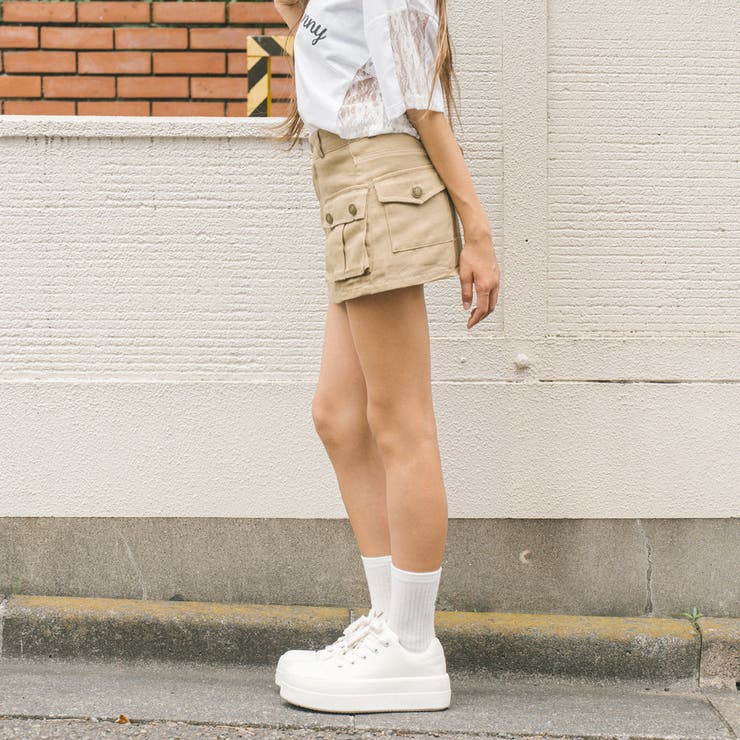 カーゴミニキュロットスカート[品番：VINK0003681]｜URBAN CHERRY