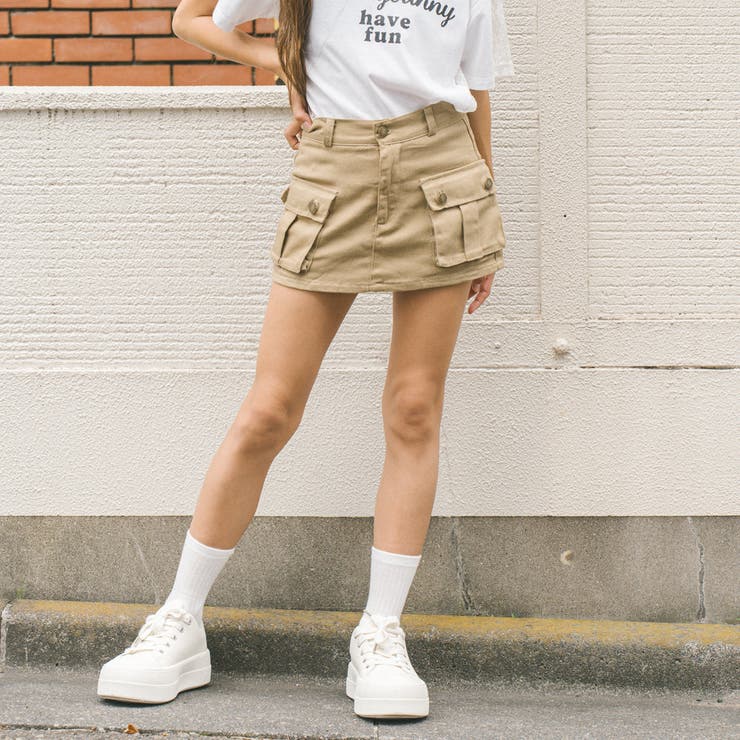 カーゴミニキュロットスカート[品番：VINK0003681]｜URBAN CHERRY