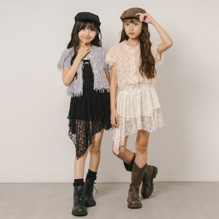 インパン裏地付きで安心!くしゅっと揺れるアシメヘムレースミニスカート | URBAN CHERRY | 詳細画像17 