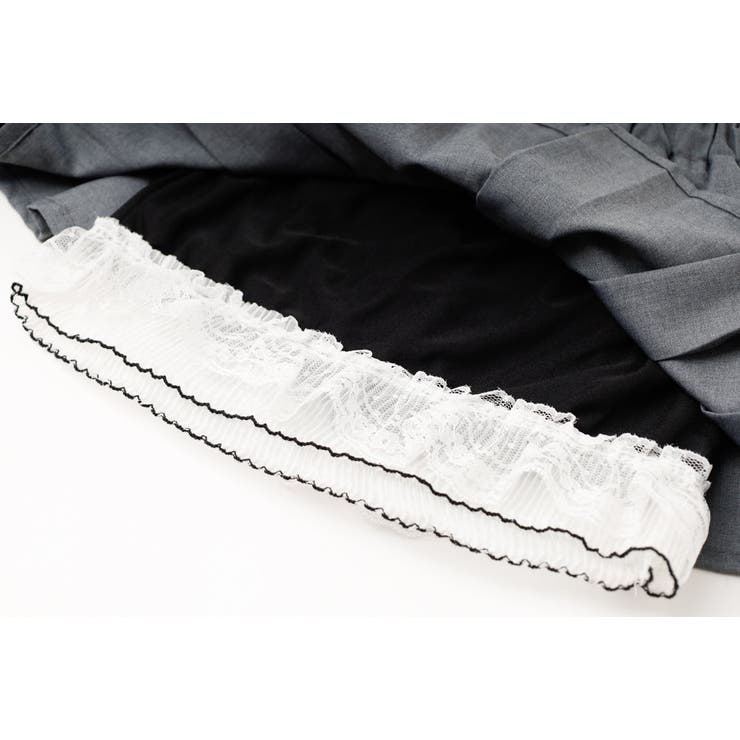 【インナーパンツ付】レースドッキングリボンプリーツスカート | URBAN CHERRY | 詳細画像19 