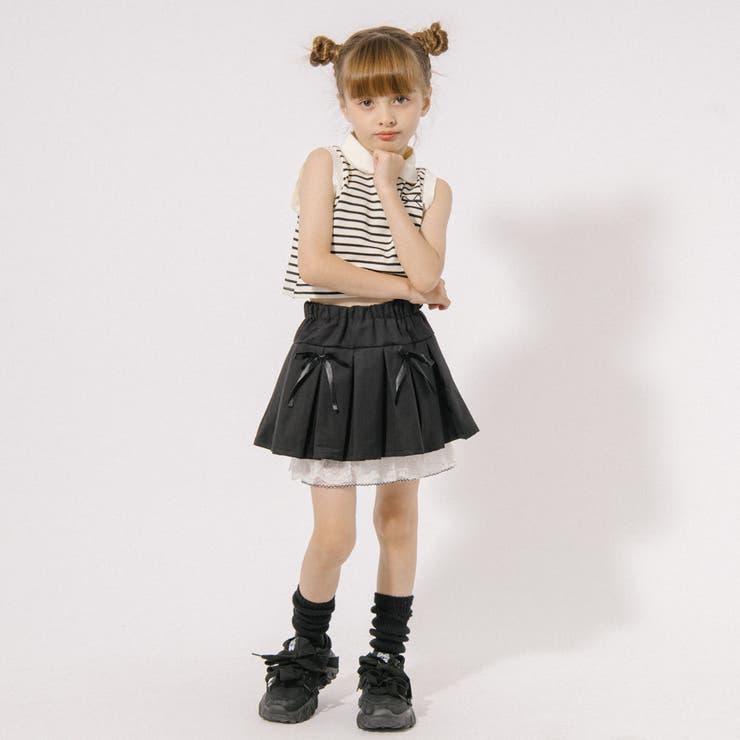 【インナーパンツ付】レースドッキングリボンプリーツスカート | URBAN CHERRY | 詳細画像27 