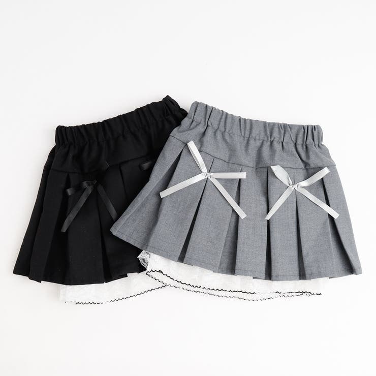 【インナーパンツ付】レースドッキングリボンプリーツスカート | URBAN CHERRY | 詳細画像3 