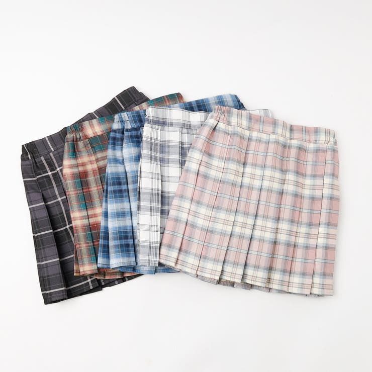 【インナーパンツ付】チェックプリーツスカート | URBAN CHERRY | 詳細画像2 