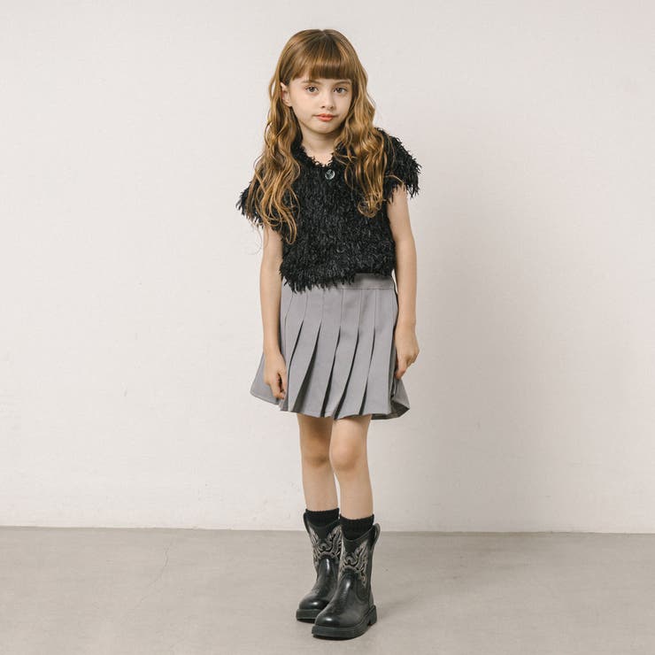 インナーパンツ付】カラープリーツスカート[品番：VINK0003732