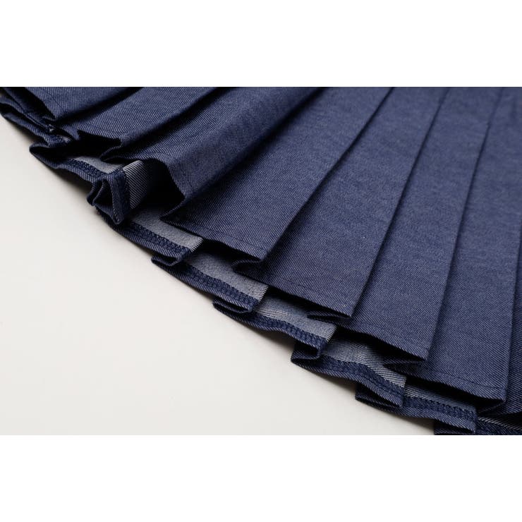 【インナーパンツ付き】デニムプリーツスカート | URBAN CHERRY | 詳細画像17 