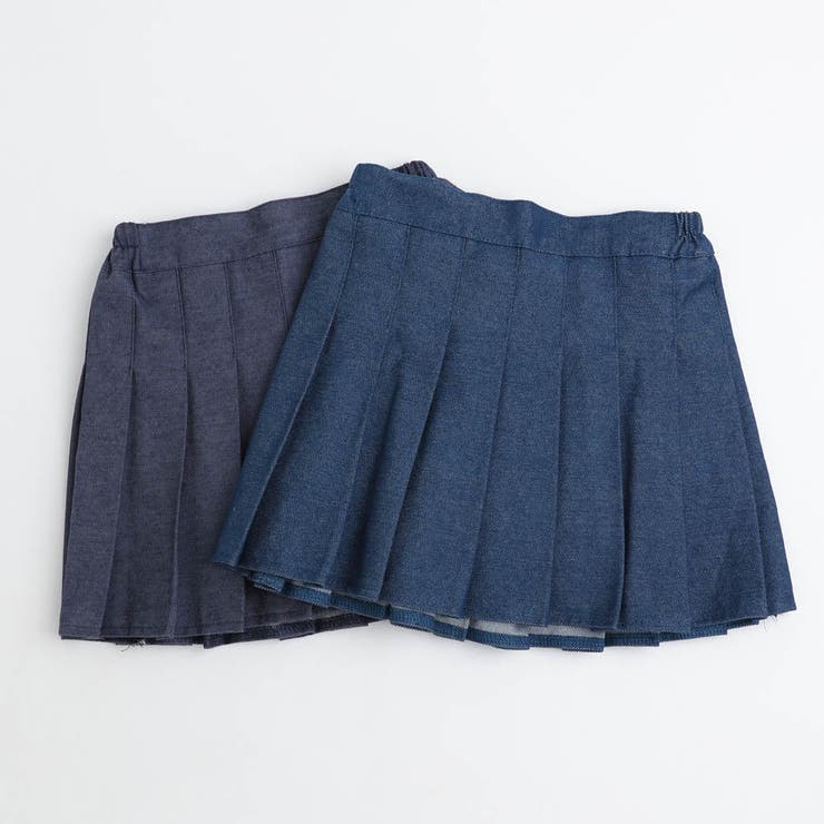 【インナーパンツ付き】デニムプリーツスカート | URBAN CHERRY | 詳細画像2 